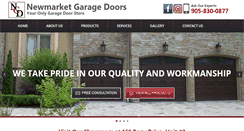 Desktop Screenshot of newmarketgaragedoors.com